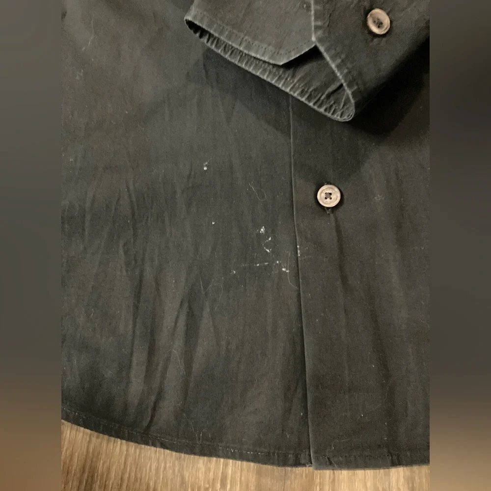 Banana Republic‎ Black Medium Button Down Shirt 15-15.5